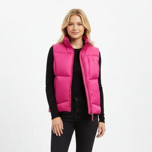 Ralph Lauren Hot Pink Sleeveless Zip Up Down Vest S